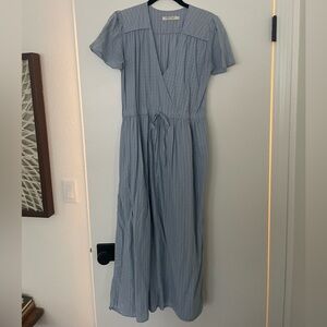 Christy Dawn | The Dawn Dress | Light Blue Midi | Indigo Waffle | 100% Cotton